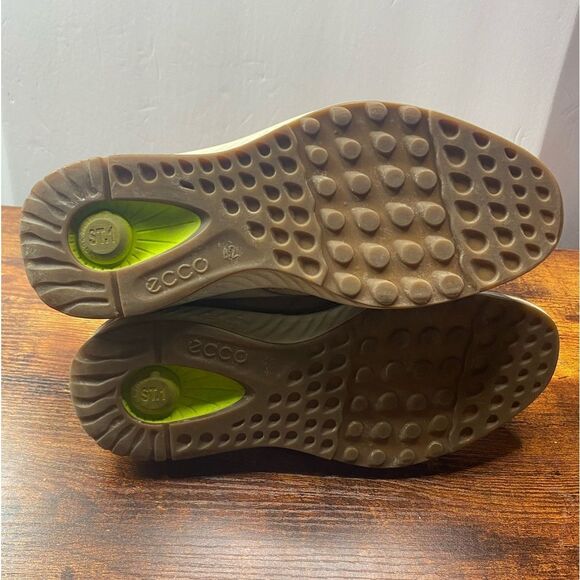 ECCO ST.1 Tan Hybrid Perforated Plain Toe Derby Nubuck Cashmere Loafer Shoe 8.5 - Picture 9 of 9